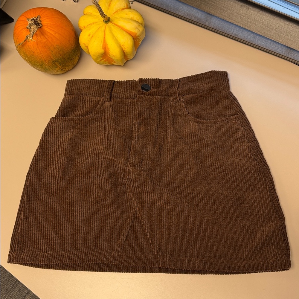 Brown Corduroy Skirt From SHEIN Size Small
